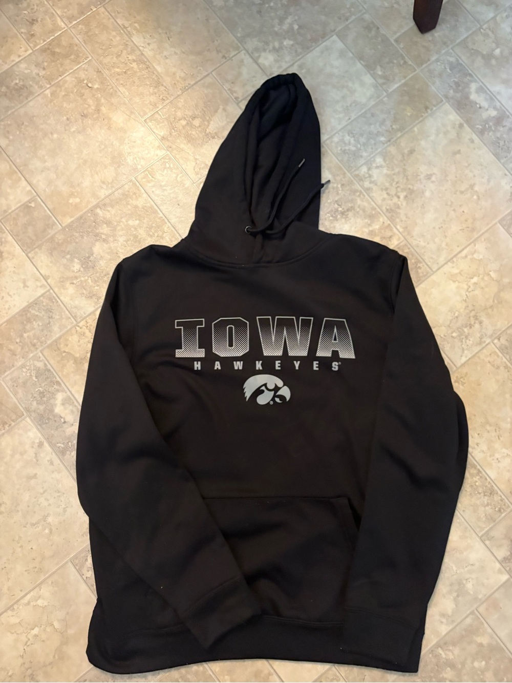 Iowa Hawkeyes Men's Black Hooded Sweatshirt